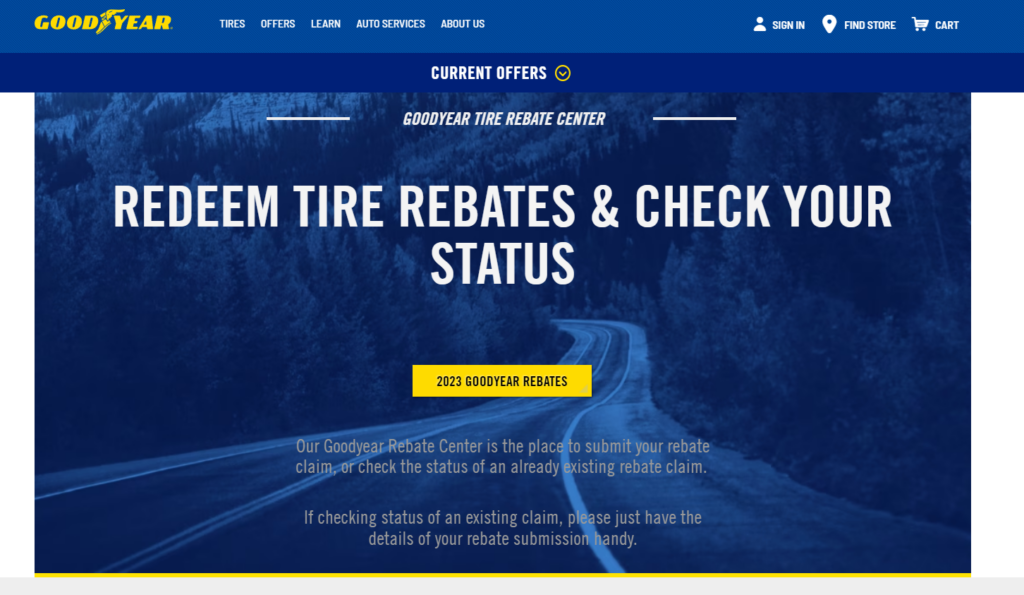 Goodyear Rebate Status