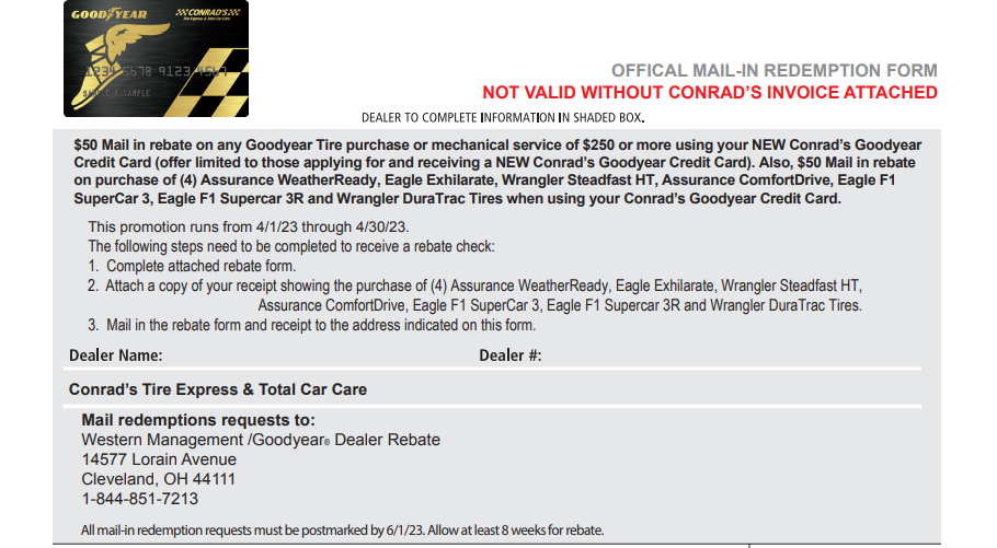Goodyear Card Rebate