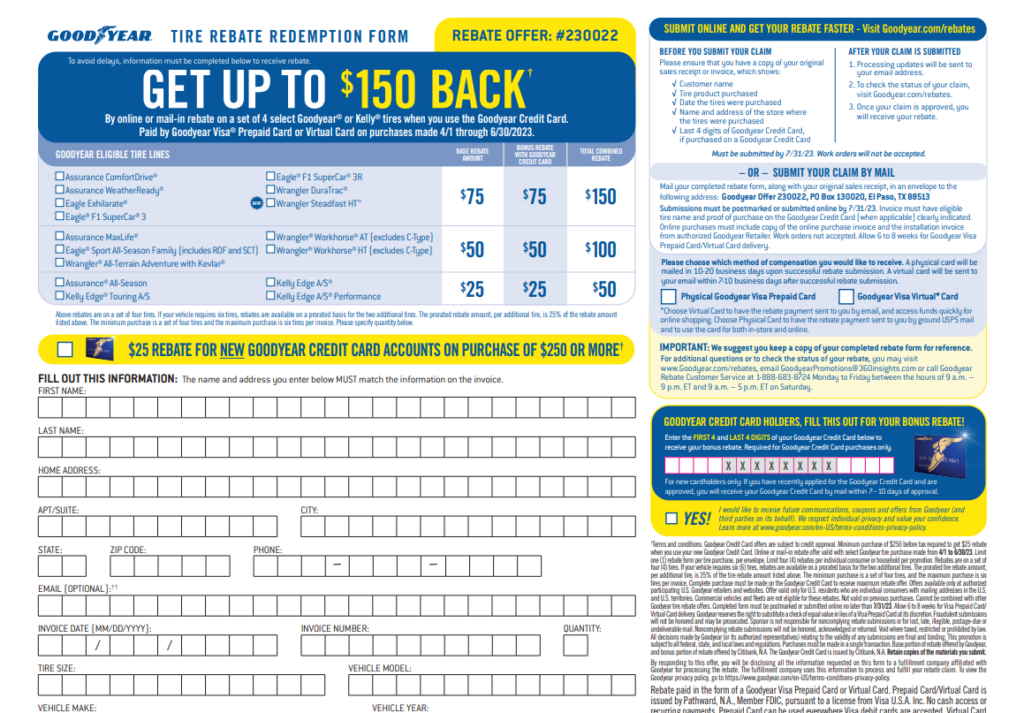 Goodyear G614 Rebate