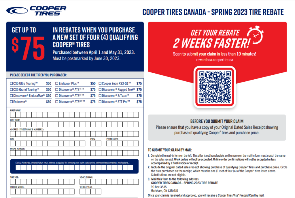 Goodyear Rebate Canada