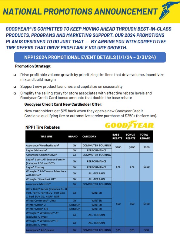 Farm Ans Fleet Goodyear Tire Rebate